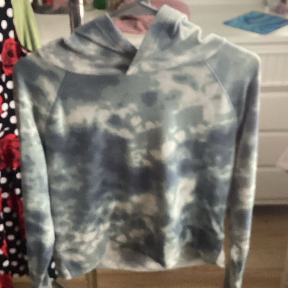 S.O. Cozy Tie-Dye Blue Hoodie - Small - Super Soft